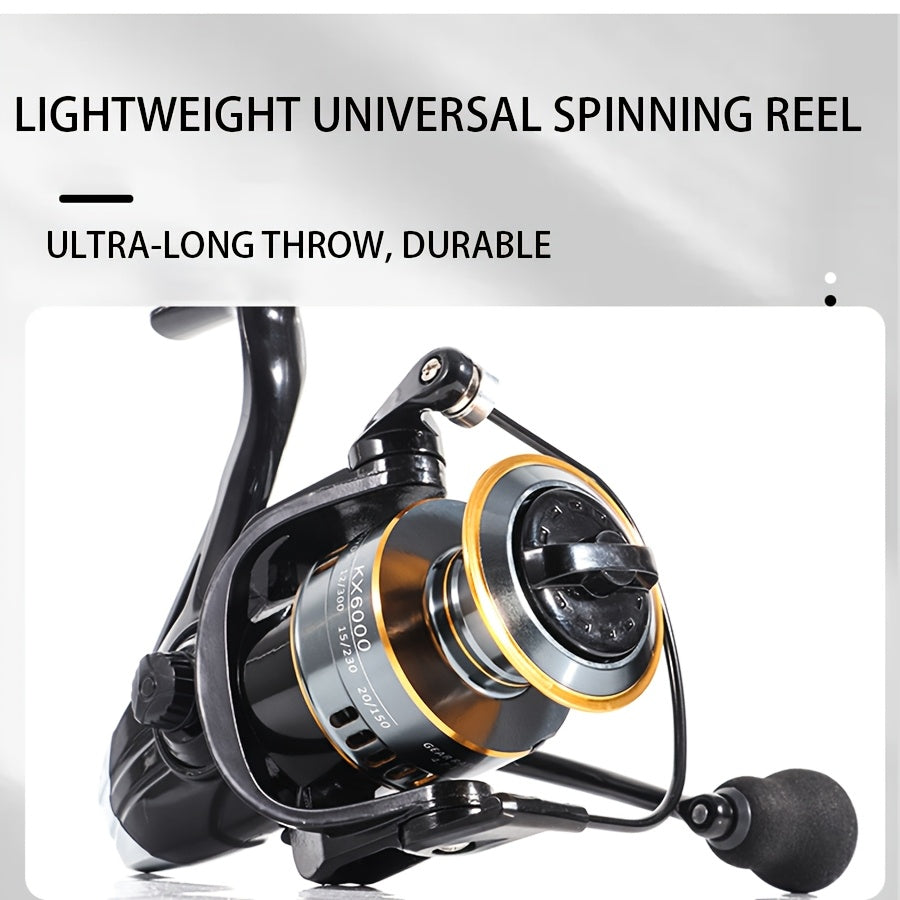 Stainless Steel Fishing Reel for Long-Distance Casting Spinning Ambidextrous Nylon Mixed Color