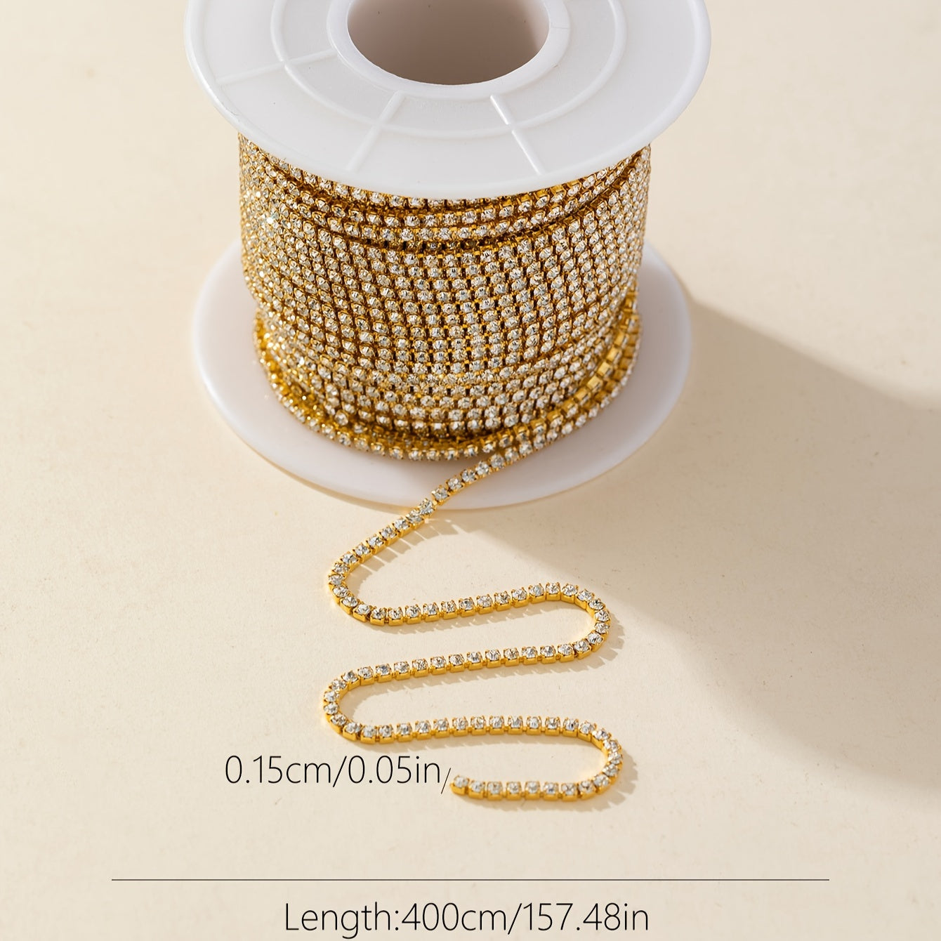 Элегантная цепочка для ногтей с блестками и стразами длиной 400 см, украшения для ногтей с ультра-блестками и алмазами