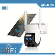 Wireless Outdoor Security Camera with Dual-Lens 8X Zoom 360° Pan-Tilt Night Vision
