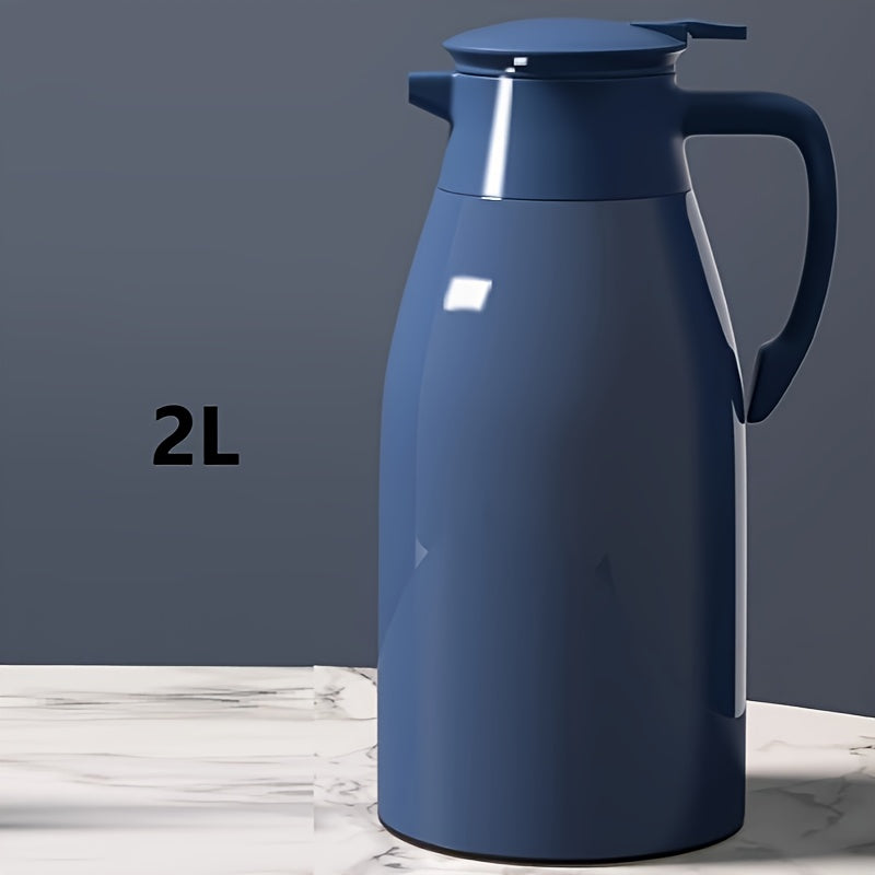 2000ml Insulated Thermos Flask Double Wall Glass Liner for Coffee Tea Home Office