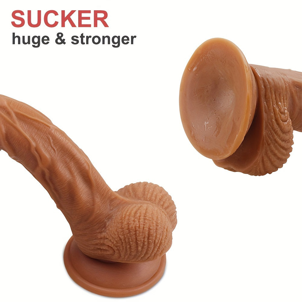 Female Soft Realistic Dildo with Suction Cup for Masturbation