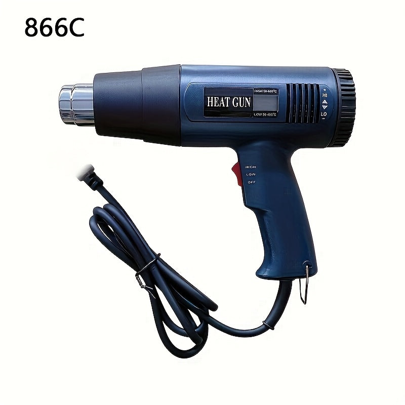 2000W Handheld Hot Air Gun for Bending and Forming Plastic Black