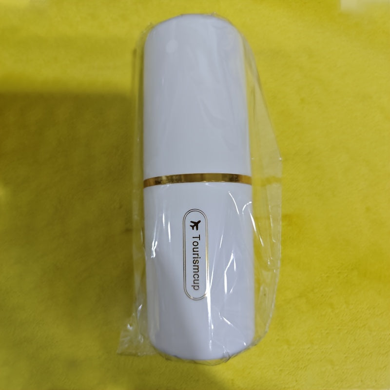 Sayohat uchun tish cho'tkasi va tish pastasini saqlash to'plami, stakan bilan, Oq va Yashil