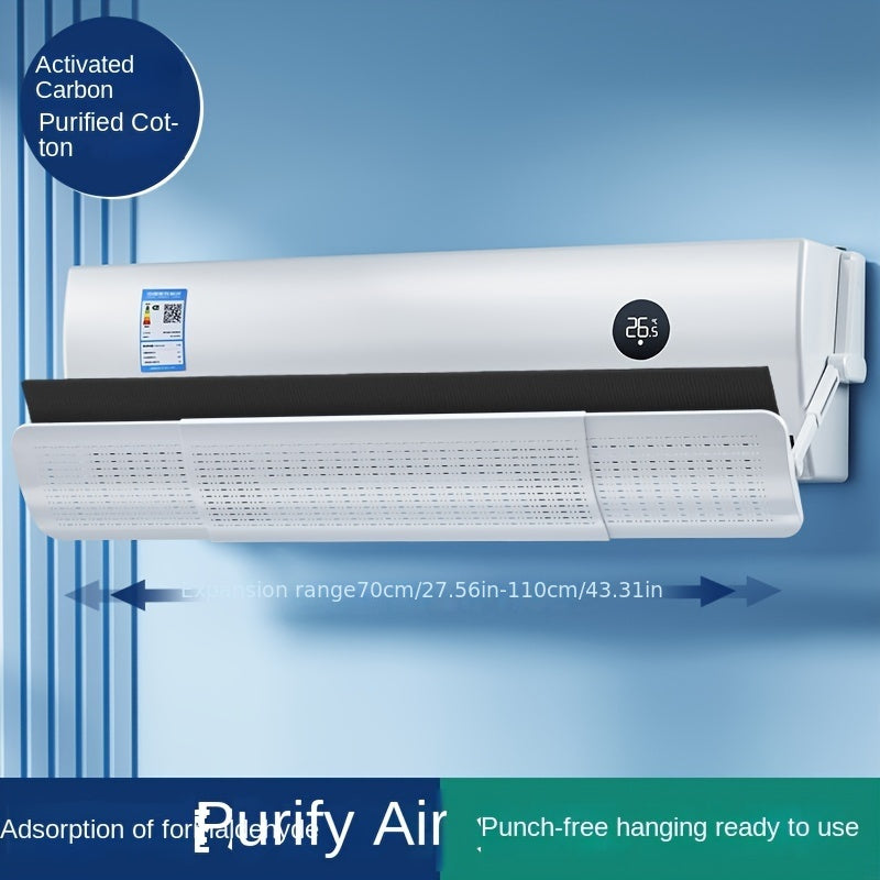 Extendable Air Conditioner Deflector 70-110cm Adjustable Vent Shield Plastic