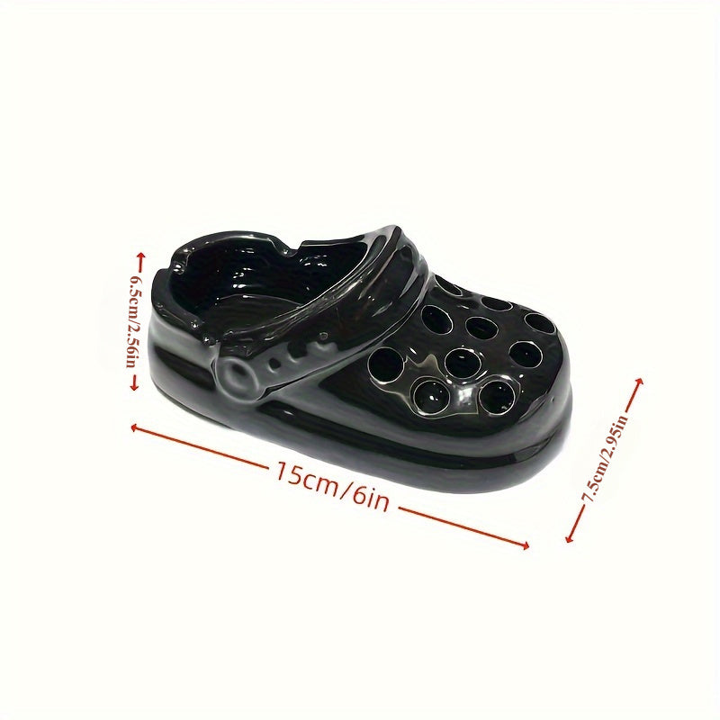 Ceramic Crocodile Shoe Ashtray Oval Desktop Decor for Home Office Hotel