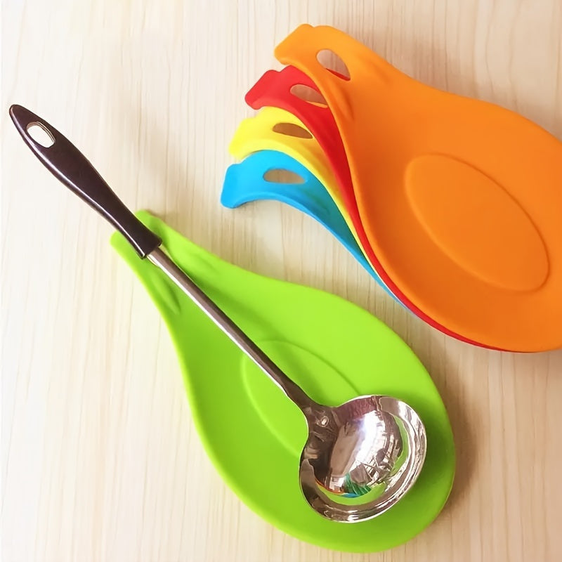 Silicone Kitchen Utensil Holder Heat-Resistant Easy to Clean Spoon Rest