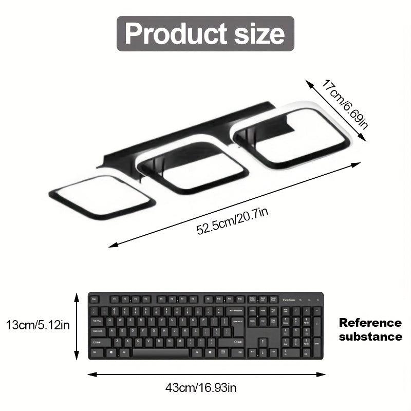 Triangular LED Ceiling Light Fixture Adjustable 3-Color Temperature Metal Indoor Lighting for Living Room Bedroom Kitchen