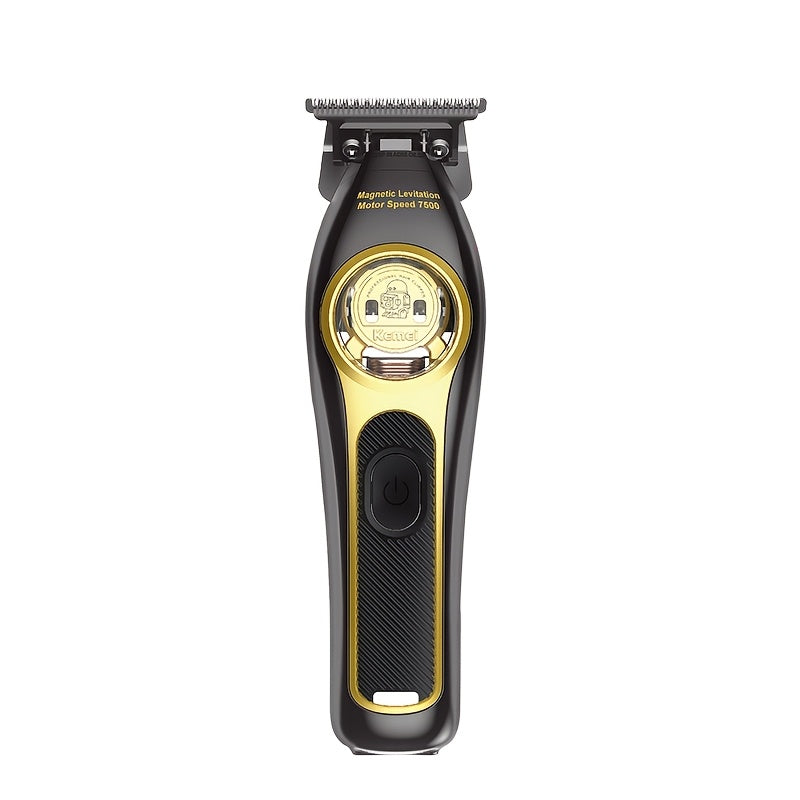 KEMEI Salon-Specific Electric Hair Clippers UV-qoplangan korpusga ega bo'lib, qulay tutqich uchun rezina qo'shimchalar, DLC pichoq, USB to'g'ridan-to'g'ri zaryadlash va bazaga zaryadlash imkoniyatiga ega. 7500RPM da ishlaydi.