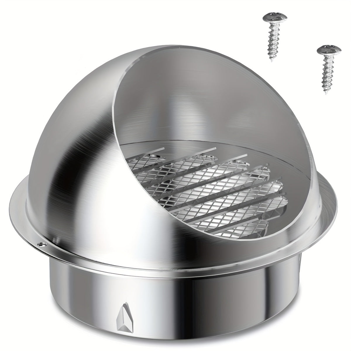 Aylana zanglamaydigan po'latdan yasalgan quritgich vent qopqog'i 10.16cm devorga o'rnatish uchun hammom ventilyatsiyasi