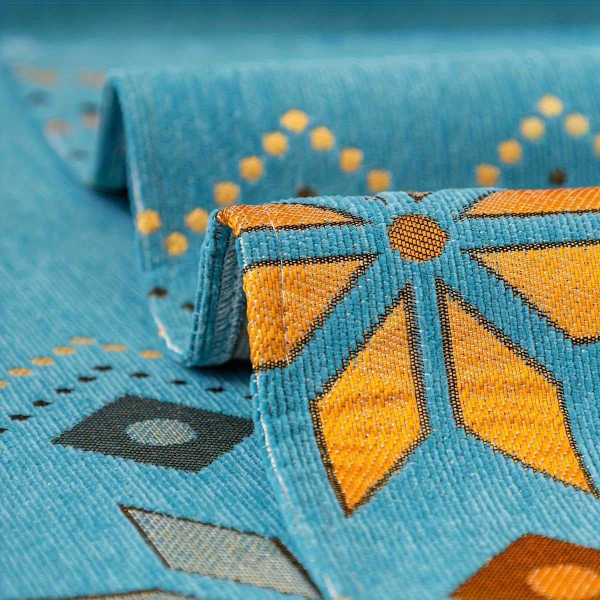 Bohemian Chenille Sofa Slipcover with Geometric and Floral Patterns for All-Season Use