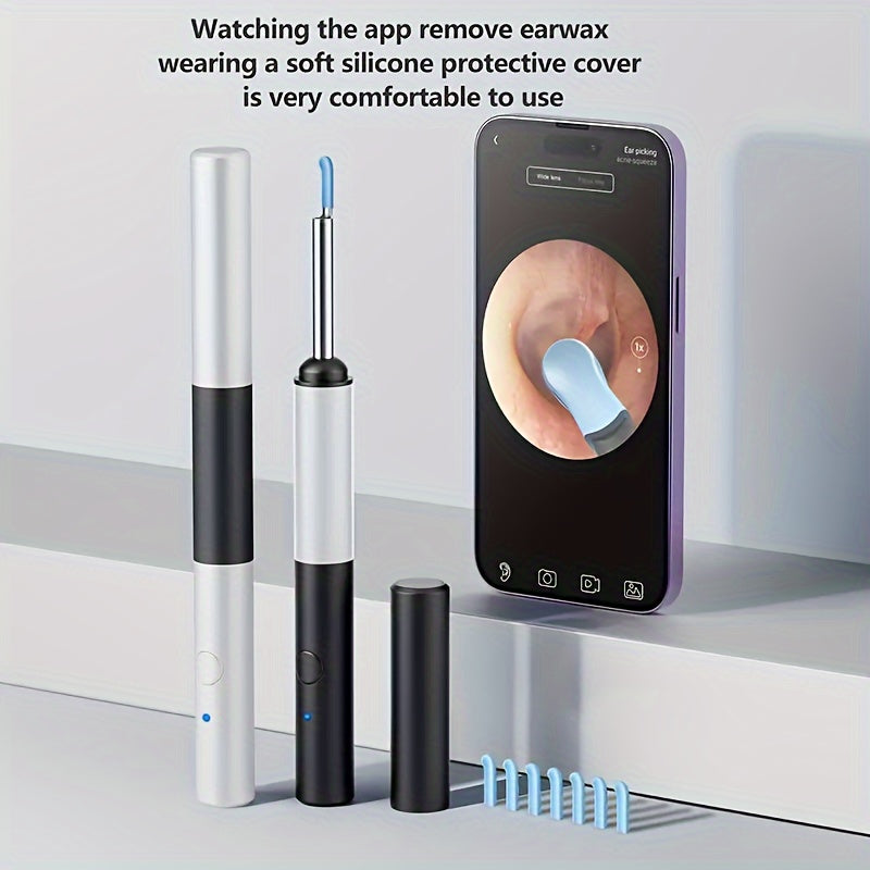 Wireless Ear Cleaning Device with Rechargeable Battery and Safety Features