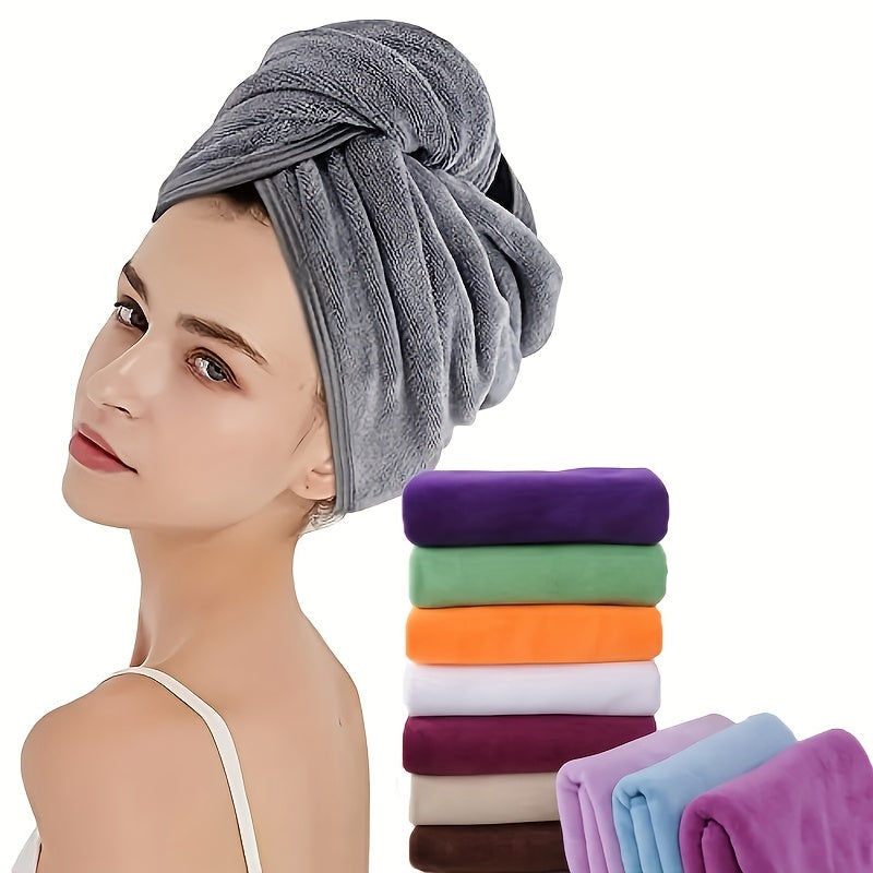 Microfiber Hair Towel Polka Dot Pattern Soft Quick-Dry for Hair Care and Beauty