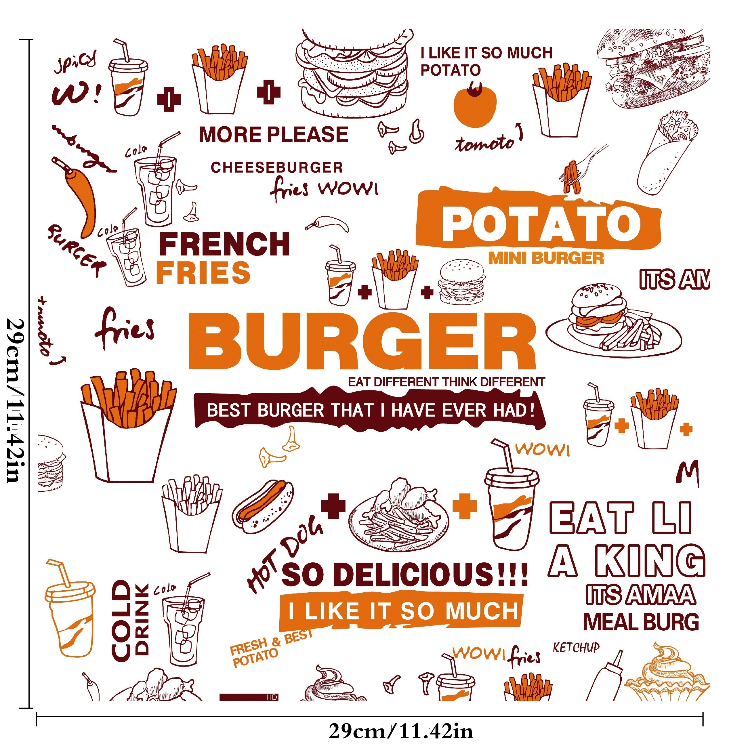 Paquete de papel de horno para deli de 100, 300, 500 para sándwiches, papas fritas, hamburguesas