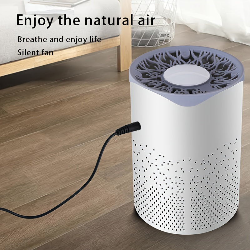 Портативный настольный очиститель воздуха с сенсорным выключателем, УФ-стерилизатор, компактный, тихий, для офиса и путешествий