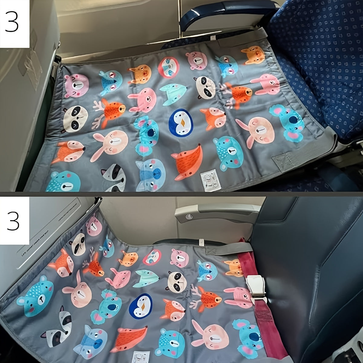 Travel Footrest with Anti-Slip Surface for Airplanes Trains and Cars