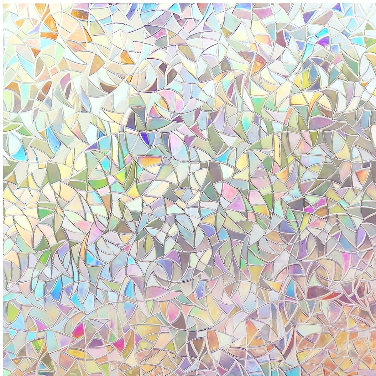 Electrostatic Glass Window Film Roll Crescent Pattern Decorative Stickers