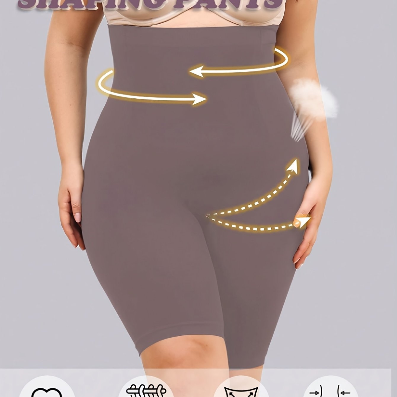 Plus Size Women's Seamless High-Waist Shapewear Leggings for Yoga and Running