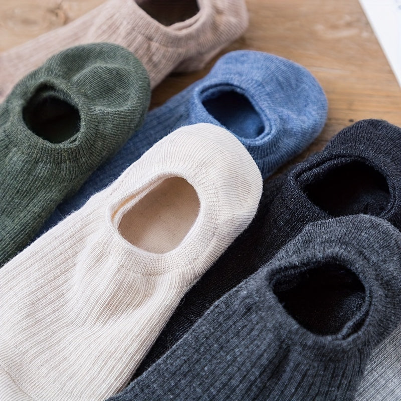 Men's Summer Short Socks 7 Pairs Breathable Sweat-Absorbing Non-Slip Boat Socks