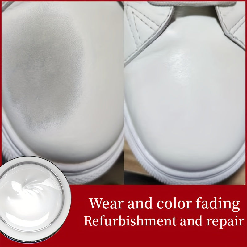 Men's White Shoe Touch-Up Cream for Scratches and Yellowing Repair