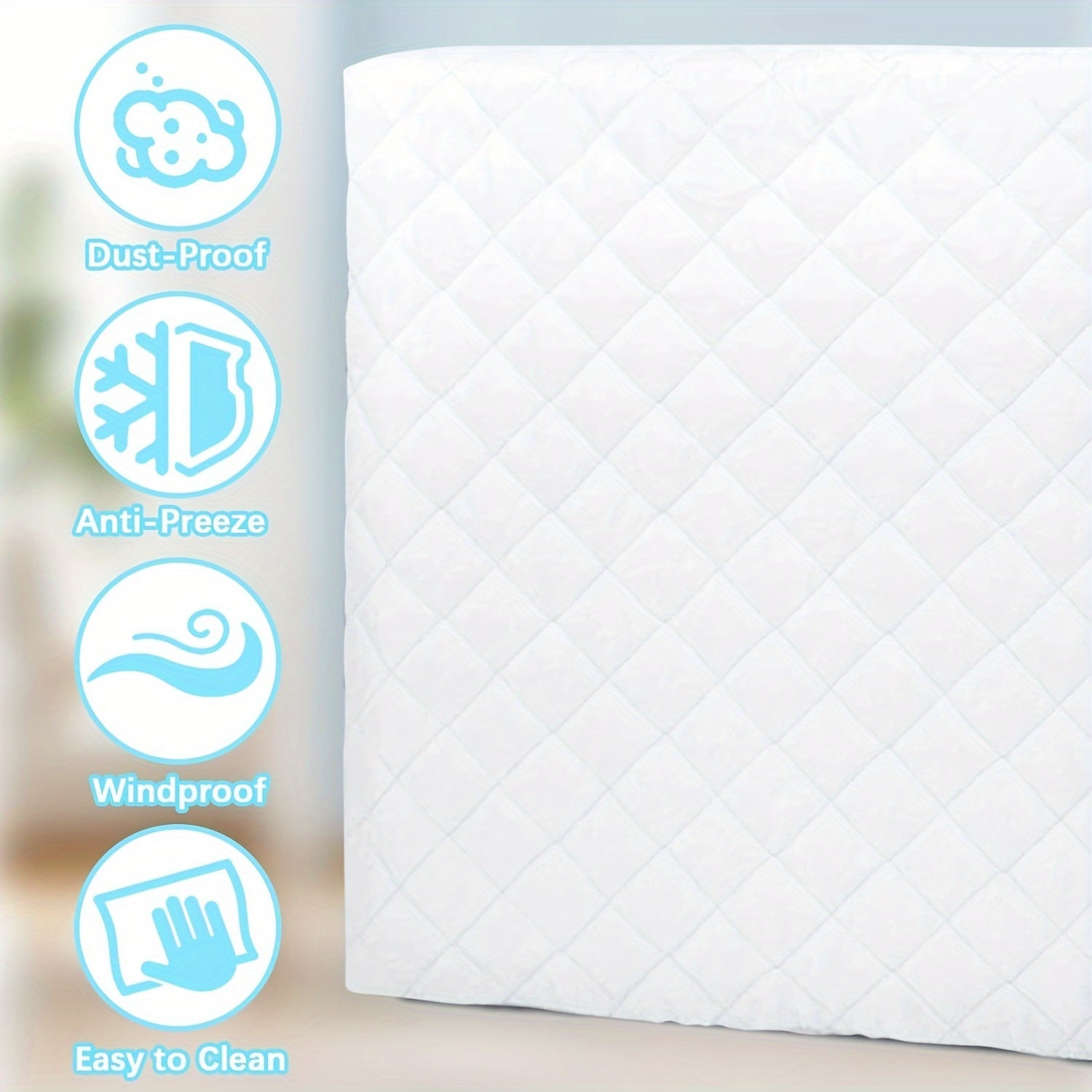 Indoor AC Cover White Dust-Proof Windproof Fits 53.34x38.1x8.89 cm