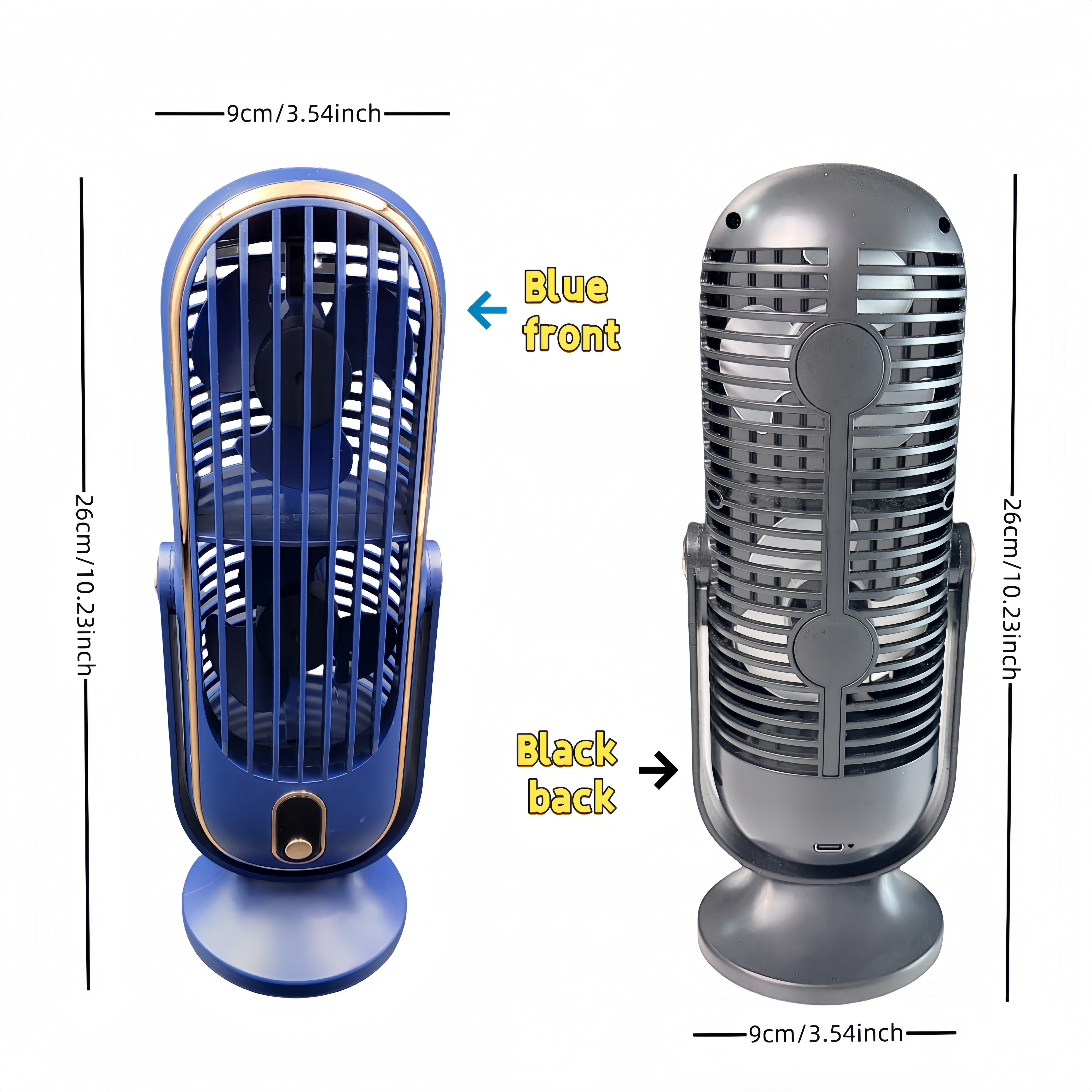 2025 Portable Dual-Motor Cooling Fan with Rechargeable Battery and USB Charging