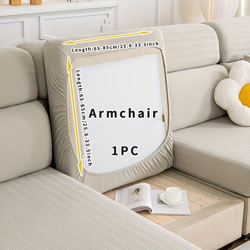 All-Season Solid Color Sofa Cover for Pets and Scratches Protection