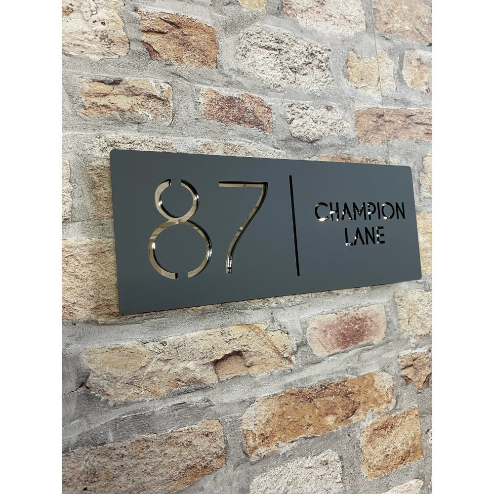 Acrylic House Number Sign Stylish Door Plaque in Multiple Colors