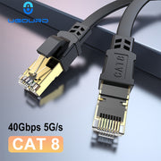 Категория 8 плоский Ethernet-кабель RJ45 мужской к мужскому 0,5м-30м 40 Гбит/с 2000 МГц