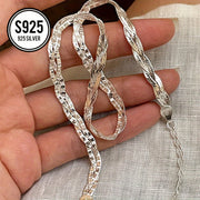 Interwoven Snake Bone Necklace Multi-Layer Allergy-Friendly Gift for Valentine's Day