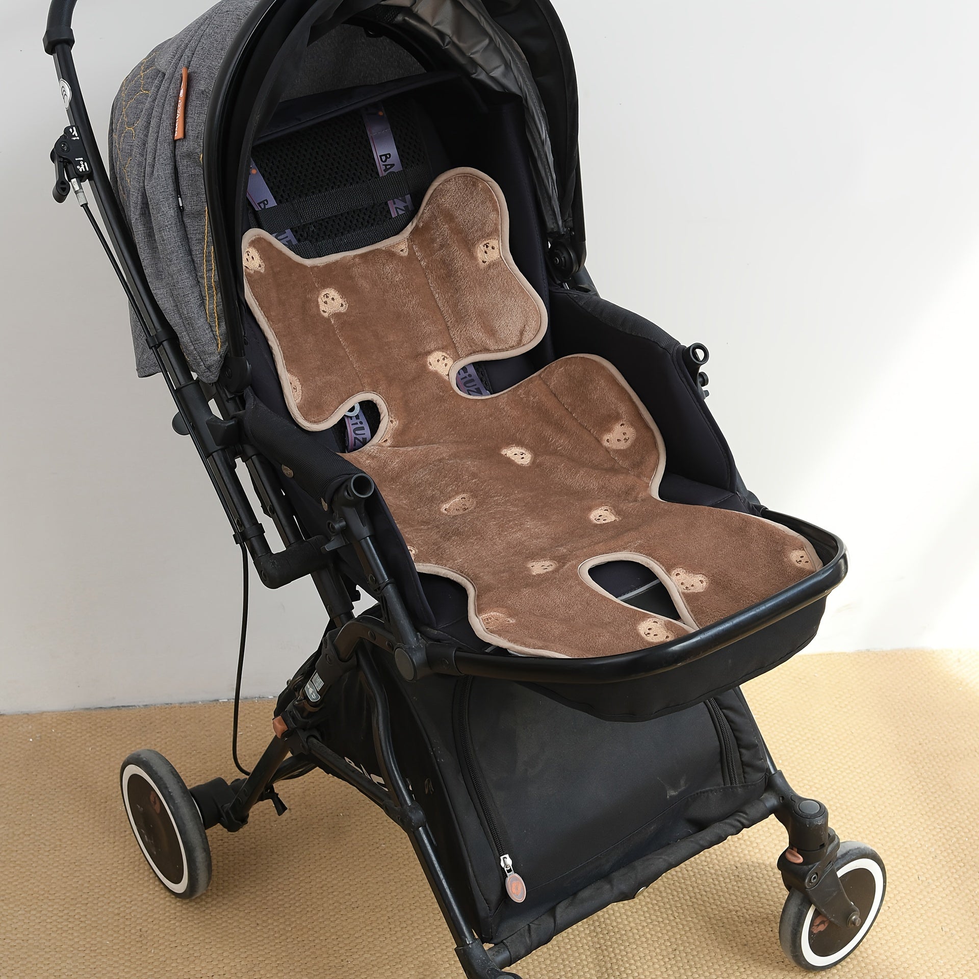 Autumn Winter Stroller Accessory Soft Velvet Cushion Machine Washable Cozy Pad