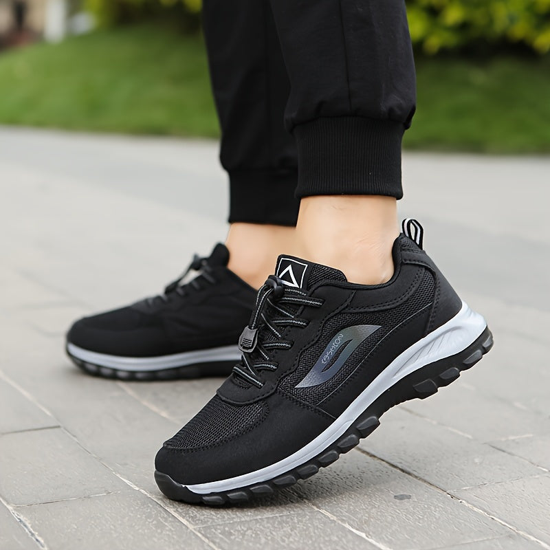 Men's Breathable Fabric Casual Sneakers with Adjustable Buckle Non-Slip Outsole