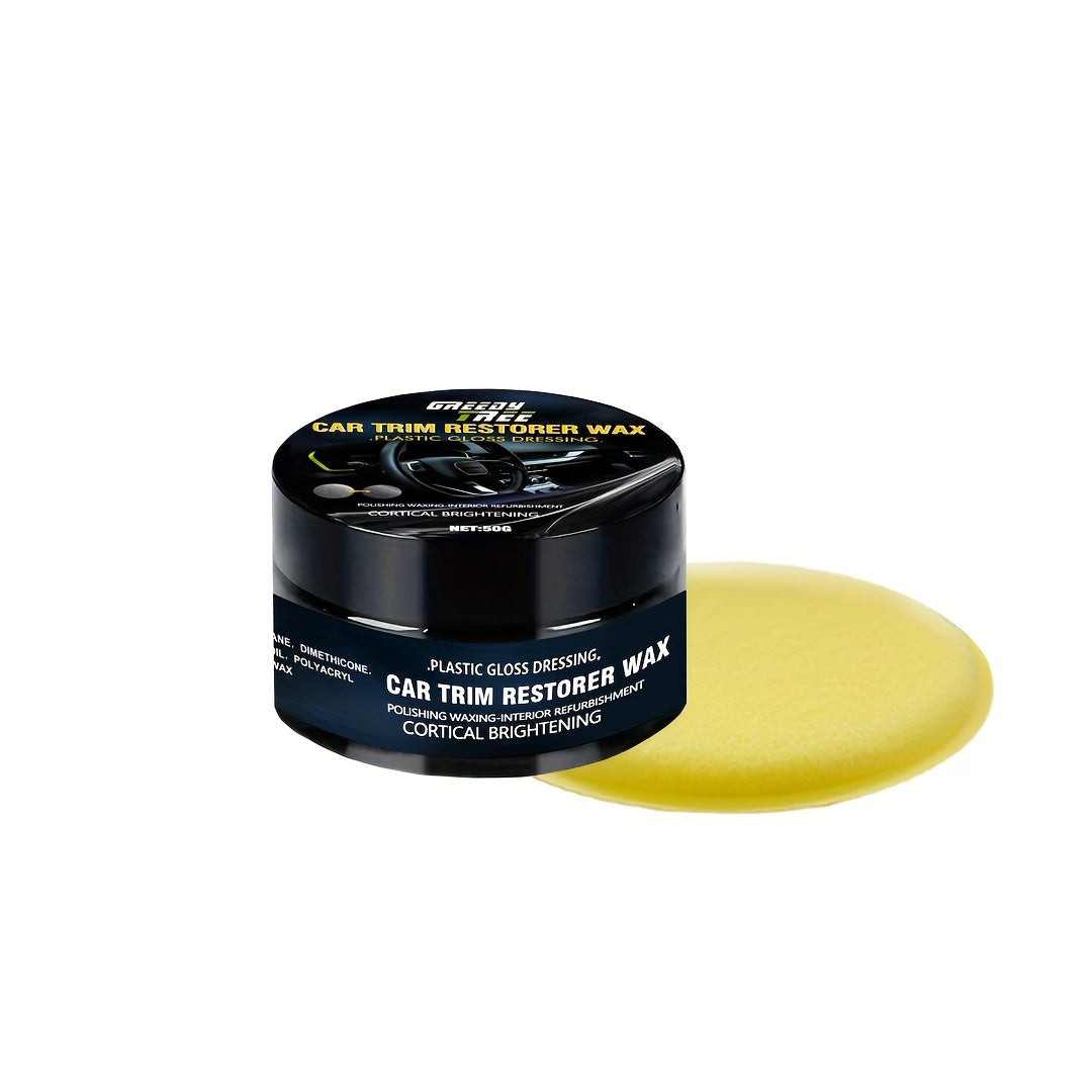 Crystal Clear Car Plastic Restorer Auto Interior Panel Wax Polish