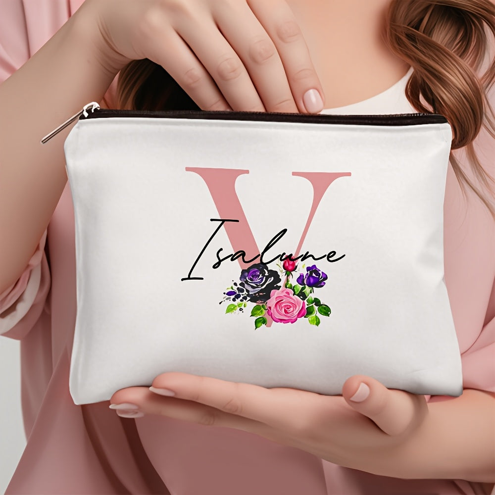 Персонализированный косметичка с индивидуальным именем, водонепроницаемый дорожный органайзер для макияжа и туалетных принадлежностей
