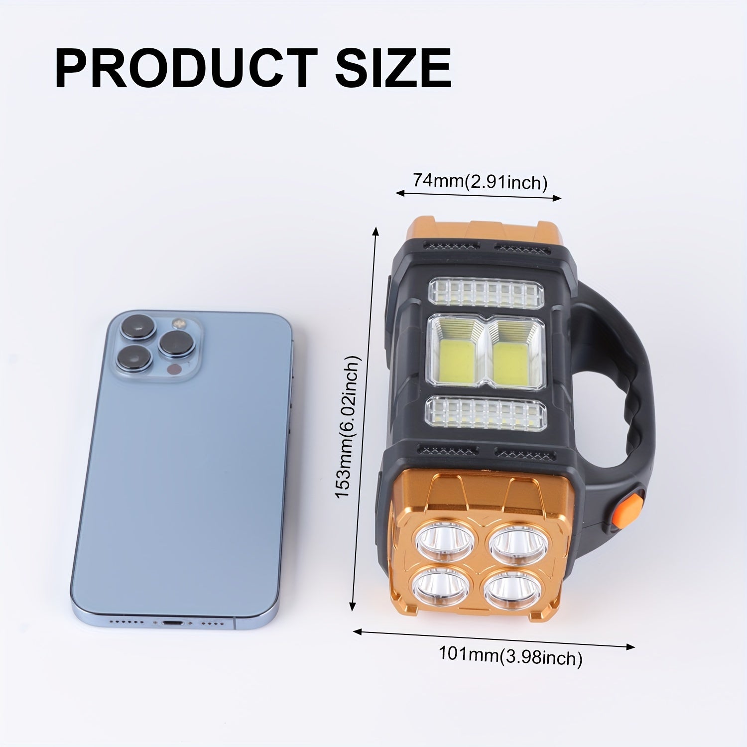 Portable Camping Lantern with Emergency Light Solar USB Rechargeable 200 Lumens