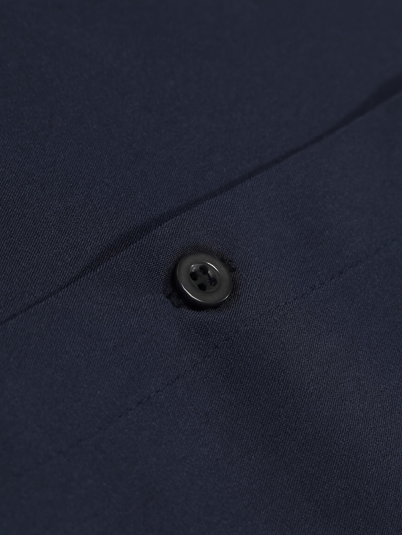 Men's Slim Fit Formal Shirt Long Sleeve Solid Polyester for All-Season