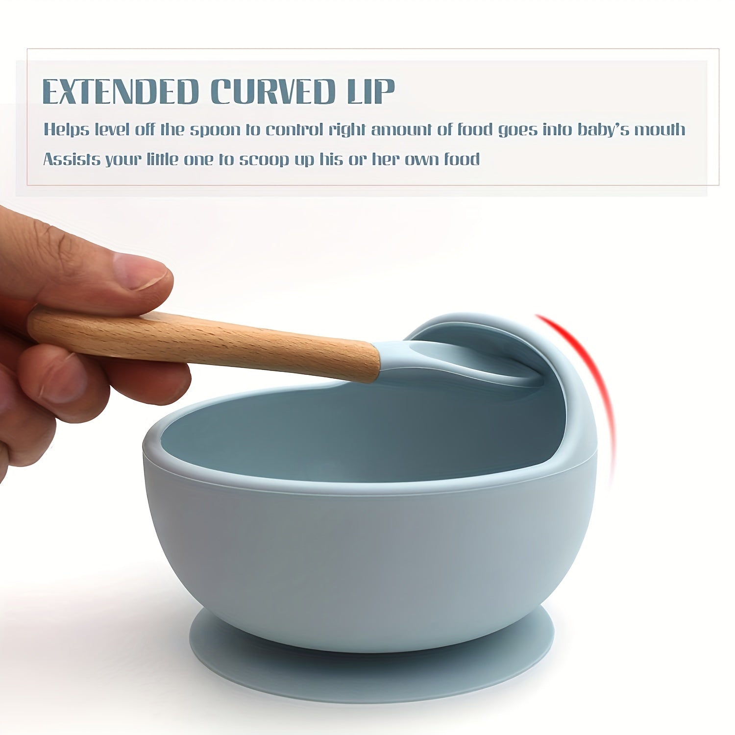 Baby Feeding Set 6 Pieces Silicone Includes Suction Bowl Divided Plate Spoon Fork Sippy Cup Bib