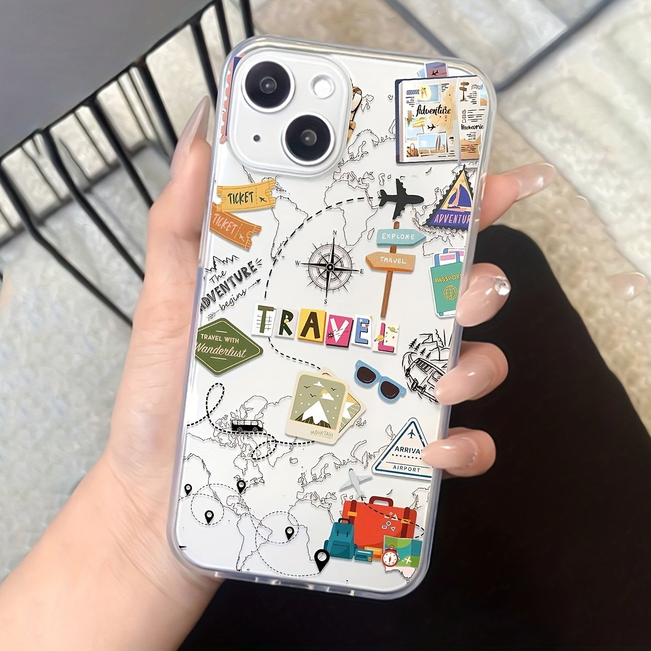 Translucent TPU Phone Case for iPhone with Shockproof and Lens Protection