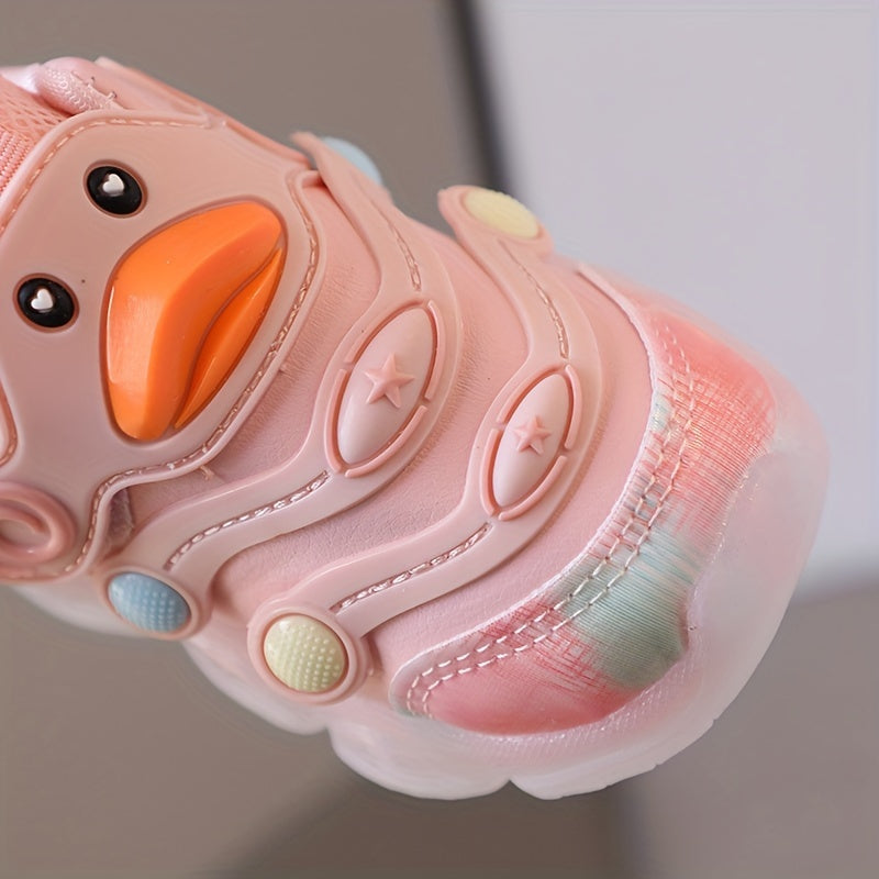 Kids LED Light-Up Shoes for Boys and Girls with Non-Slip Rubber Sole and Cartoon Design in Blue