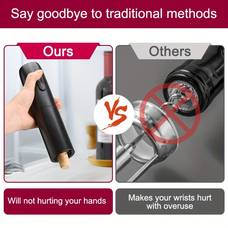 Qizil Vino Elektrli Shisha Ochuvchi To'plami - Partiyalar va Vino Ishqibozlari Uchun Mukammal - Ideal Oshxona Aksessuarlar Hediye