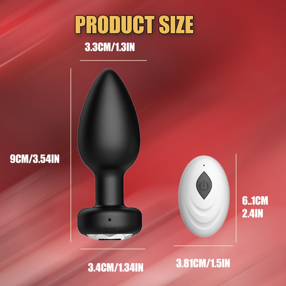 Adult Male Female Vibrational Penis Butt Plug Remote Rechargeable