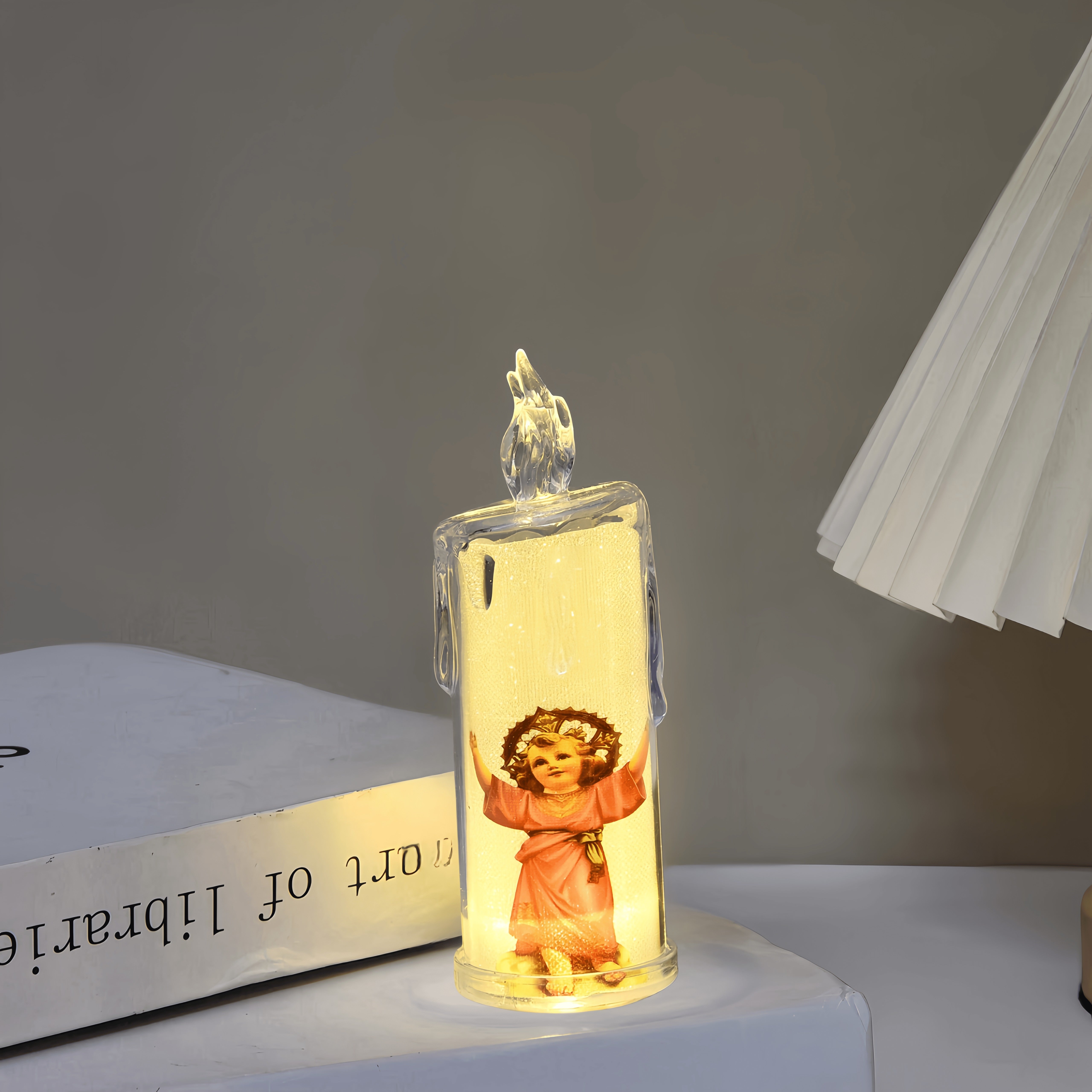 LED Candle for Prayer and Easter Decorations, Believer Gifts, Church Decor