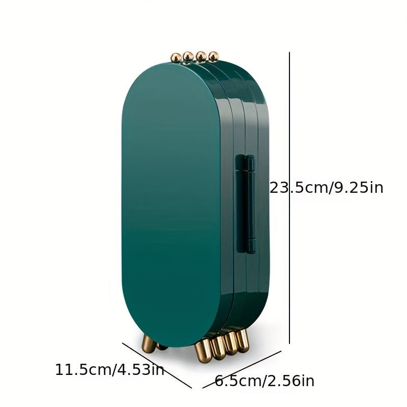Caja de almacenamiento para organizar joyas para pendientes y collares, exhibición en el hogar