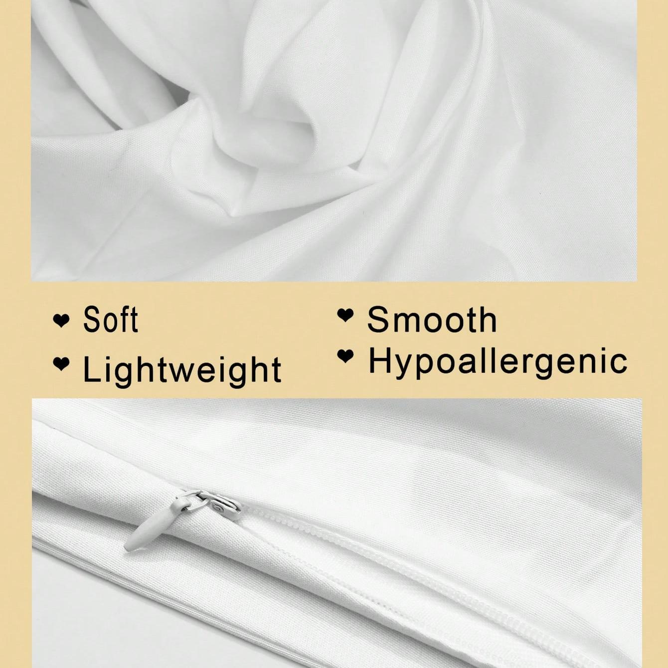 Customizable Photo Pillowcase Soft Polyester Zippered for Sofa Bed Gift