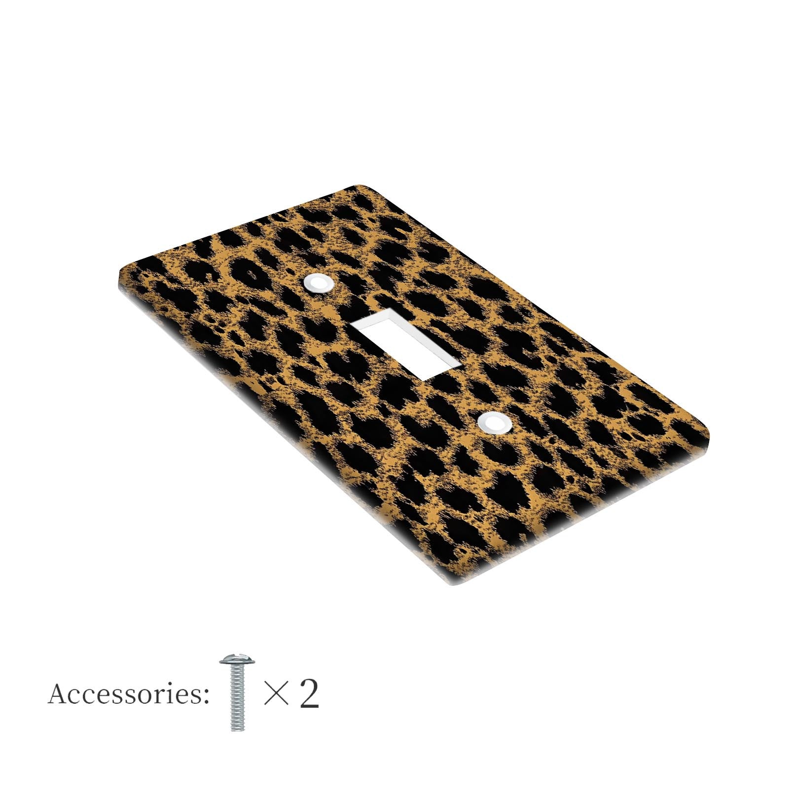 Leopard Print Thermoplastic Light Switch Cover for Indoor Outdoor Use