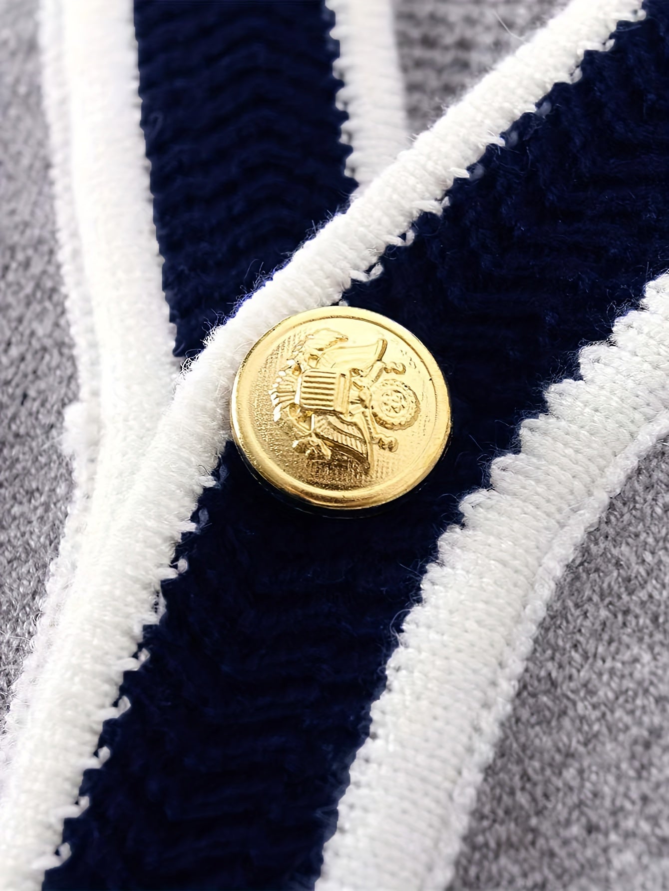 Conjunto de cárdigan de punto cable preppy para niñas y falda con top de cuello en V para otoño y primavera