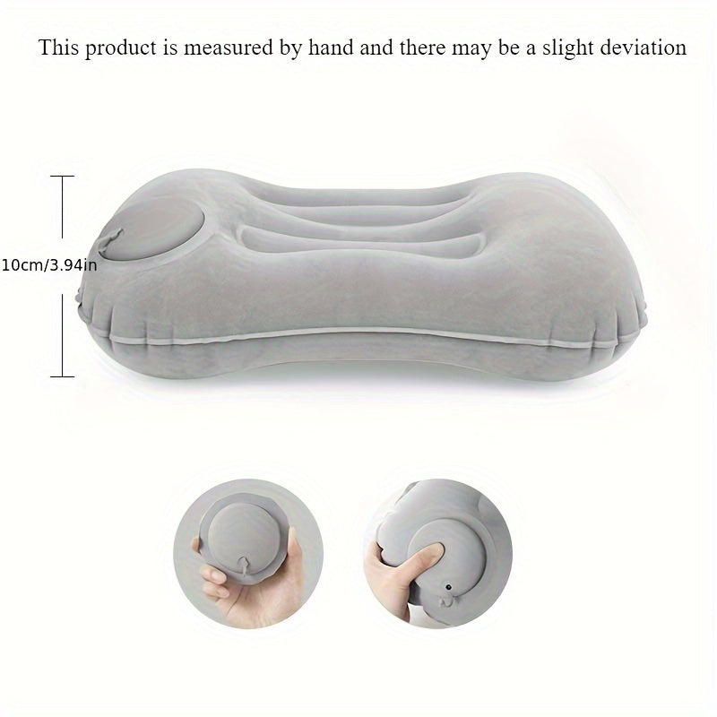 Inflatable Travel Pillow for Camping and Car Sleep Lightweight Compact Soft Cover