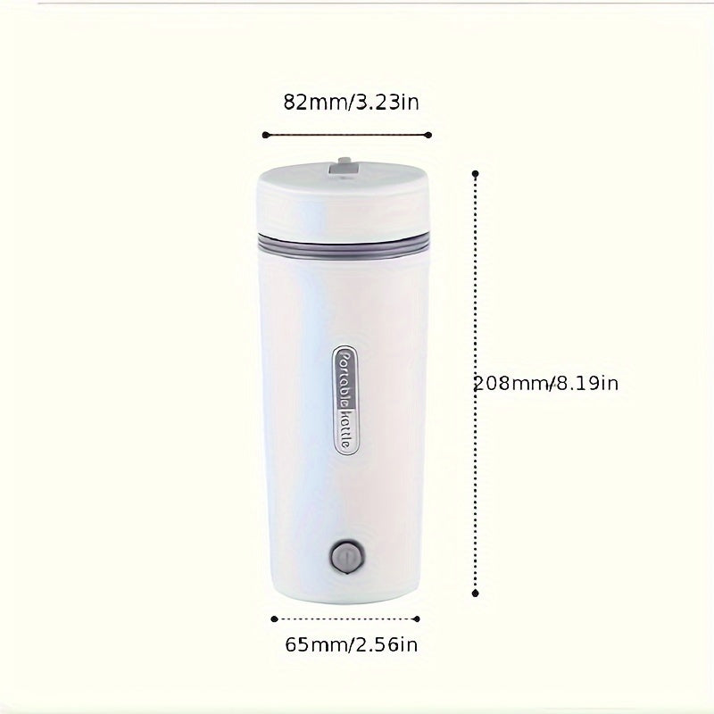 Stainless Steel 350ml Portable Electric Kettle White Leak-Proof Fast Heating Auto Shut-Off