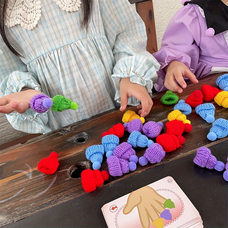 Educational Toy for Kids Age 3+ Finger Toy for Hand Training Color Recognition Crochet Texture