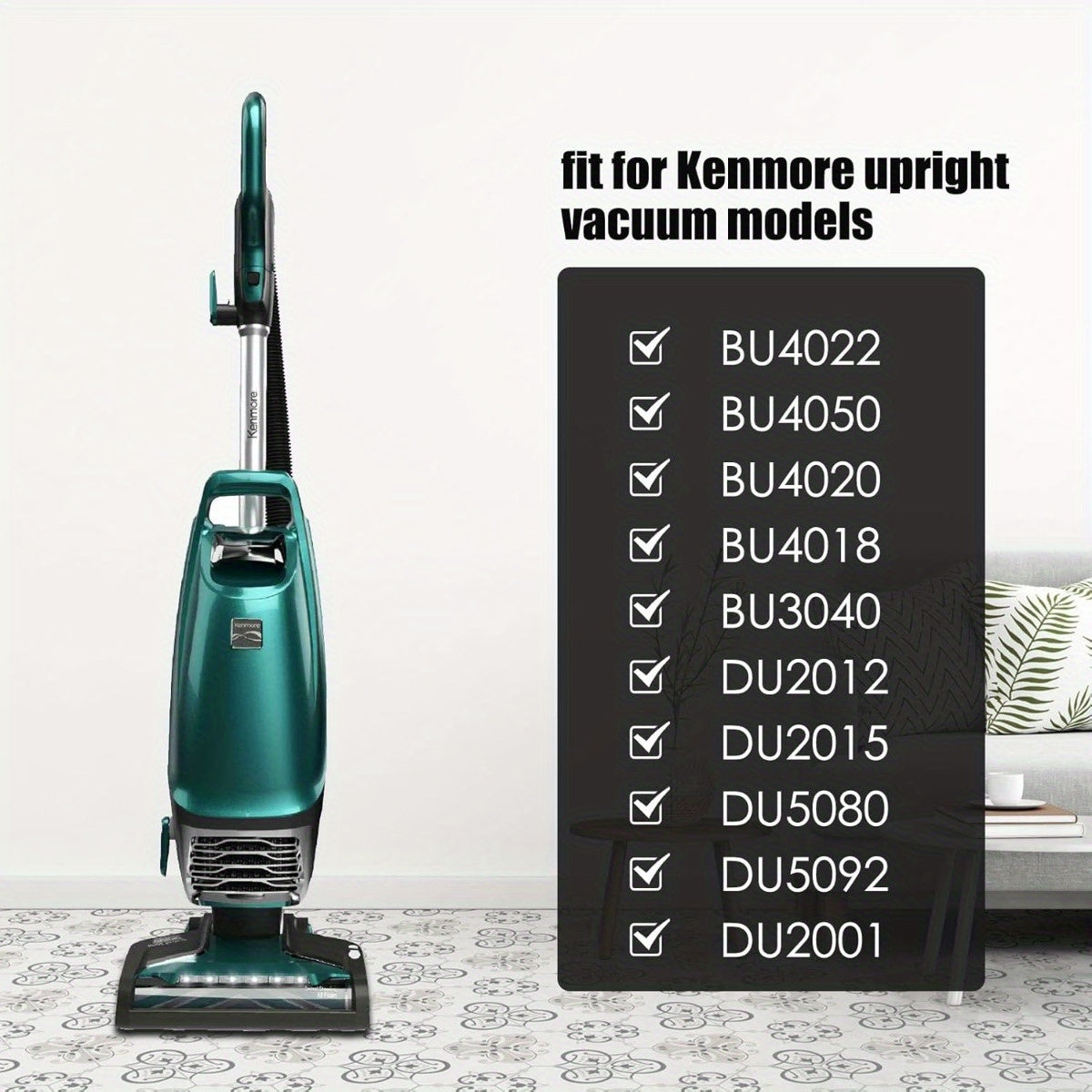 Reusable HEPA Filter for Vacuum Cleaners Honeycomb Pattern Compatible with Multiple Models