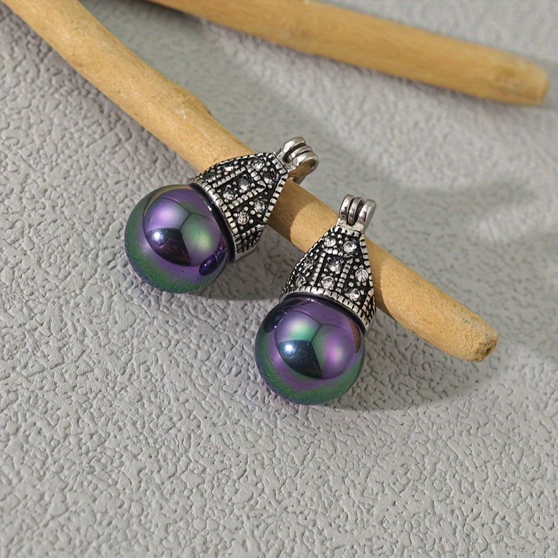 Pendientes bohemios de caída en acero inoxidable con cristales, perlas falsas, estilo casual chic